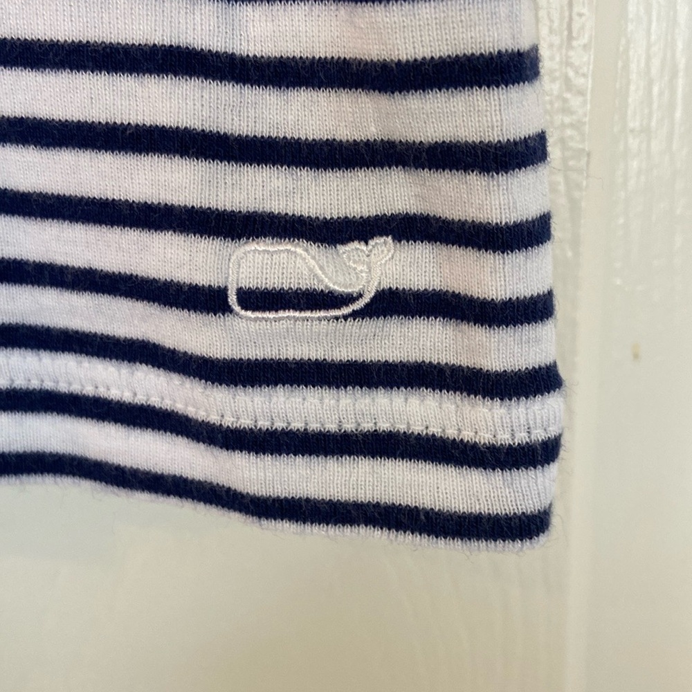 Vineyard Vines dark blue and white striped cotton scoop neck tank top shirt - Picture 4 of 4